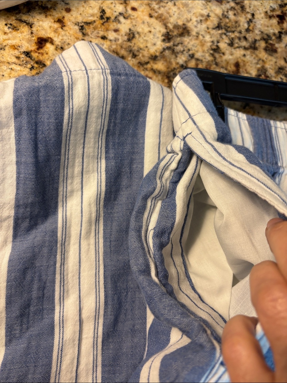 NWT Old Navy Wide Leg High-Rise Full Length Comfort Waistband Med Blue/White - Picture 5 of 12